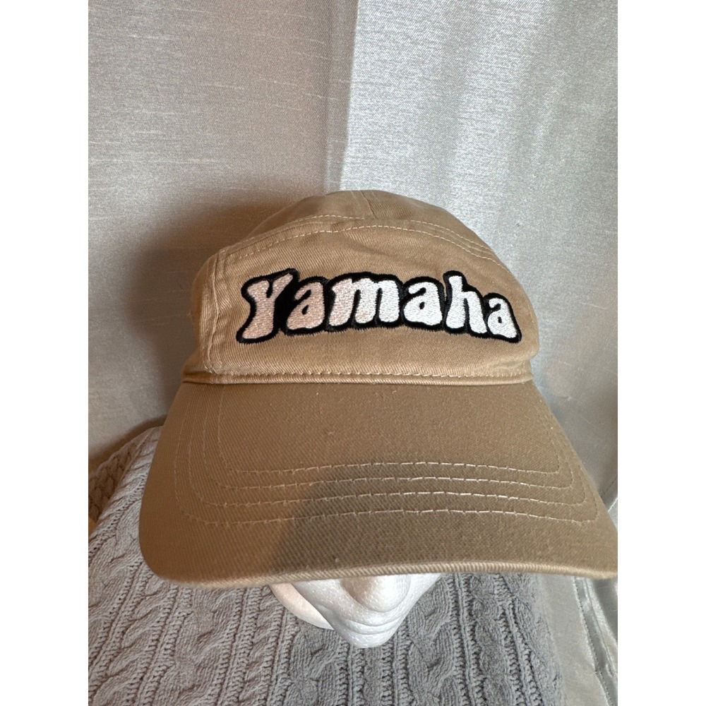 Yamaha Tan Baseball Cap Embroidered Logo Adjustable Strap Casual Hat‎ 5 PANEL